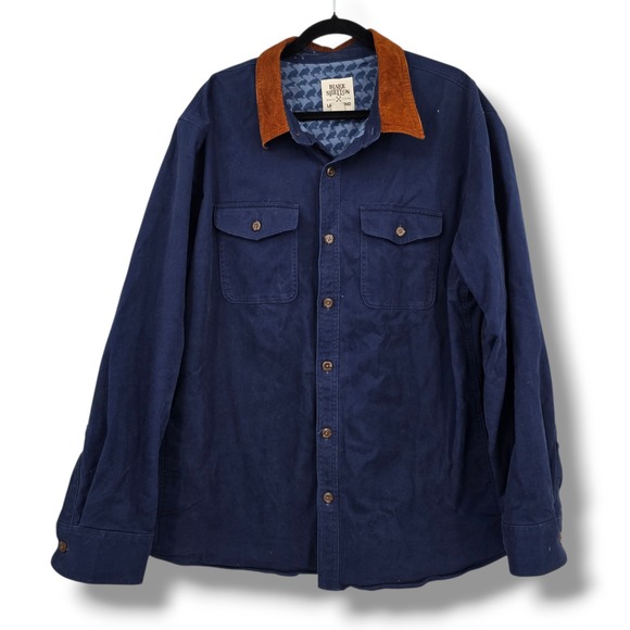 Blake Shelton x Lands' End Shirt Jacket Flannel‎ Lined Corduroy Collar Button Up - Picture 1 of 10